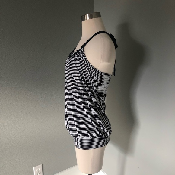 Express Striped Halter Tank Top Blouse - Picture 4 of 16